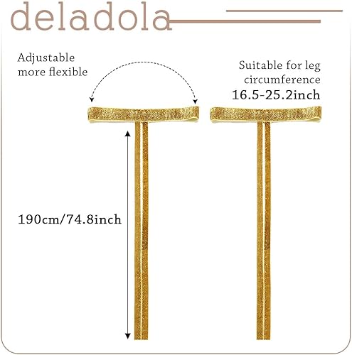 Miniatura 3 de deladola Bandas de pierna brillantes para rave, liguero elástico, festivales de música, disfraz para mujeres y niñas