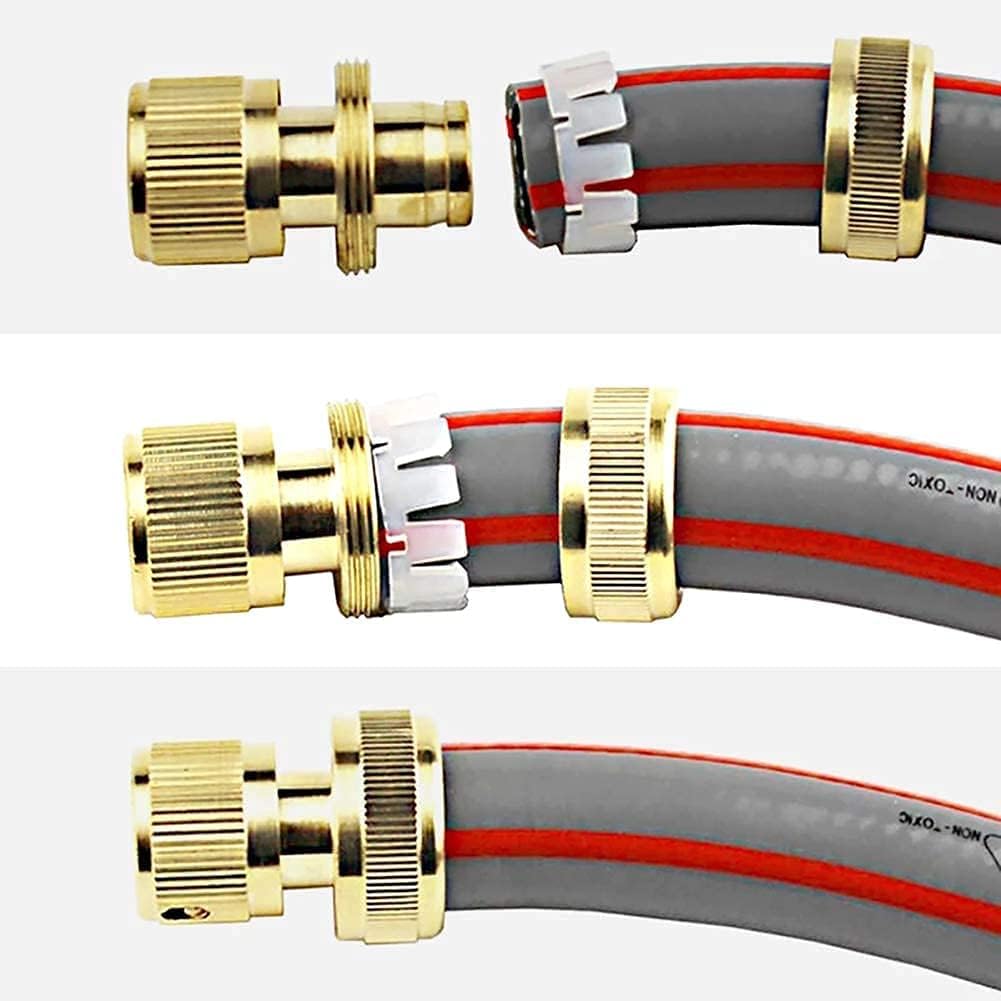 Szybkozłączka miedziana do węża ogrodowego 1/2" 3/4" 16 mm kranu nawadniającego Adapter gwintowany Akcesoria naprawy rur(0328)