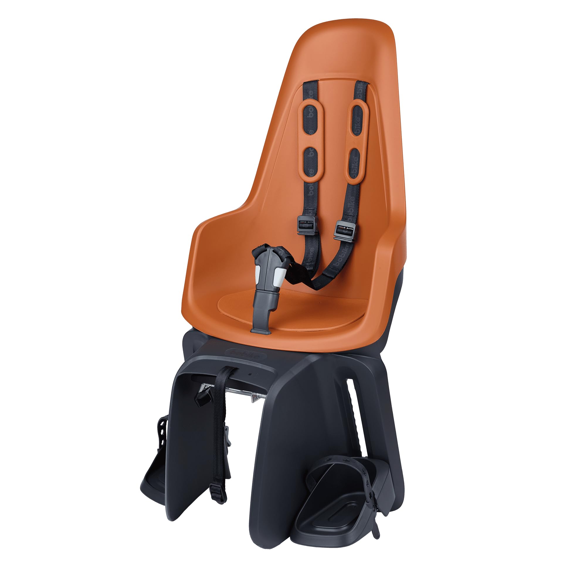 BOBIKE 8012100020 - Siège arrière One Maxi avec système E-BD pour vélo avec Roues de 26” à 29” adapté aux Enfants pesant jusqu'à 22 kg avec Fixation sur Le Porte-Bagages en Couleur Marron Chocolat