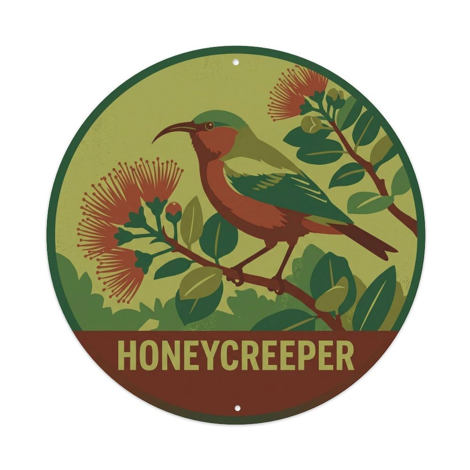 Hawaiian Honeycreeper Hawaii Wildlife Island Metal Tin Sign