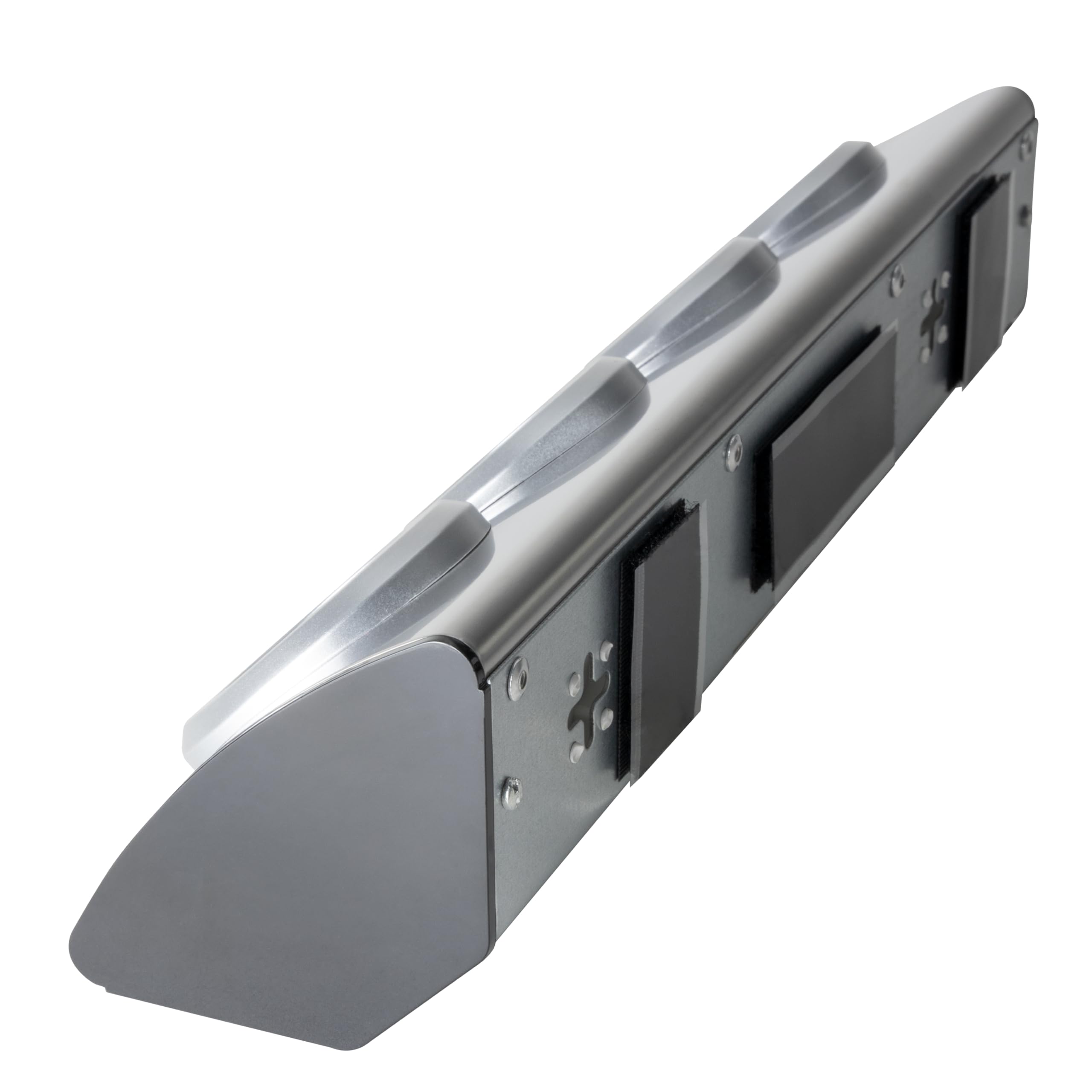 REV Steckdosenleiste - Mehrfachsteckdose mit Klettband für Eckmontage, ideal für Küche & Büro, 3500W, 1,95m, Silber