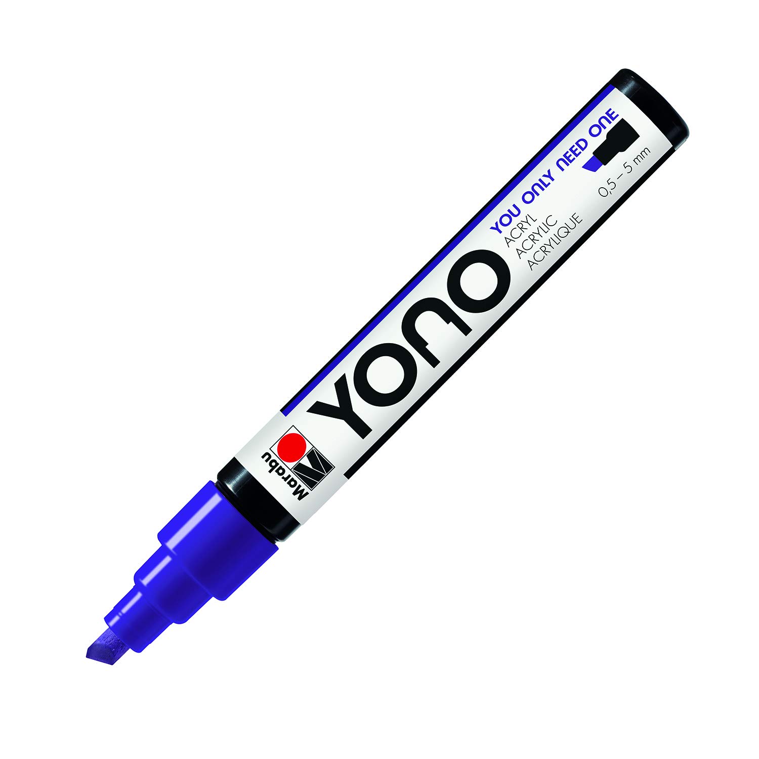 Marabu Yono Marker Pen, Chisel Tip, (0.5-5mm), Violet, (251), Single Pen, Works On Any Surface, Metal, Glass, Wood, Fabric - Image 2