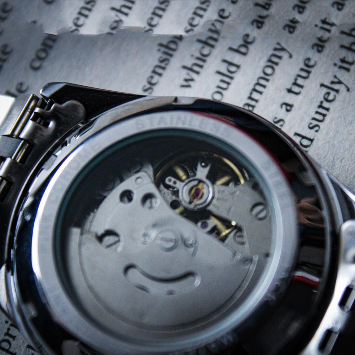 Boyarca Orologi meccanici di lusso in acciaio con numeri arabi, movimento automatico, numeri in urdu, orologio meccanico da polso da uomo da 38 mm con data impermeabile luminosa
