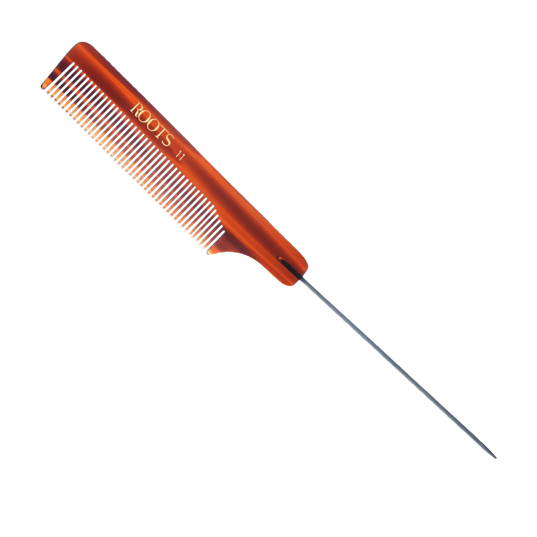 Roots - Professional Tail Combs - Designed with Pin Tail and smooth Fine tip Bristles - Comfortable to use for Man and Women - ideal for Sectioning and Creating neat style - Model No.11-image-2