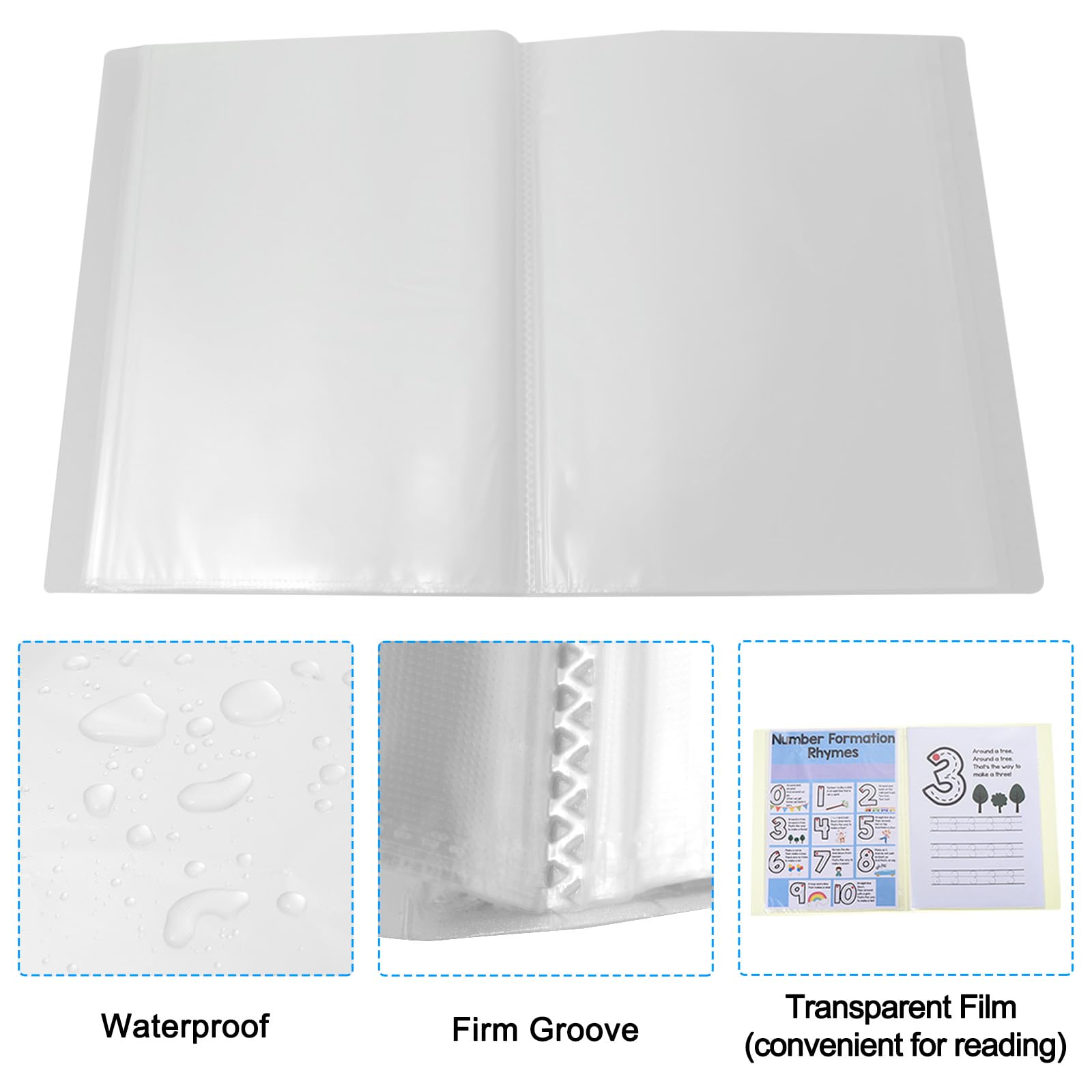 PATIKIL 9.4x12.2 Binders with Plastic Sleeve - Image 4