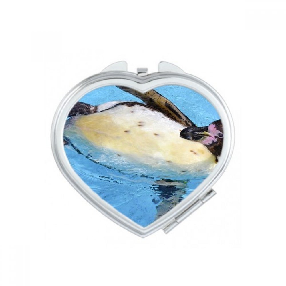 Miroir compact mignon motif pingouin et manchot pour maquillage et retouche portable