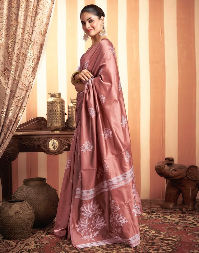Image of SIRIL Women's Kanjivaram Soft Silk Saree Pure Silk Saree With Unstitched Blouse Piece