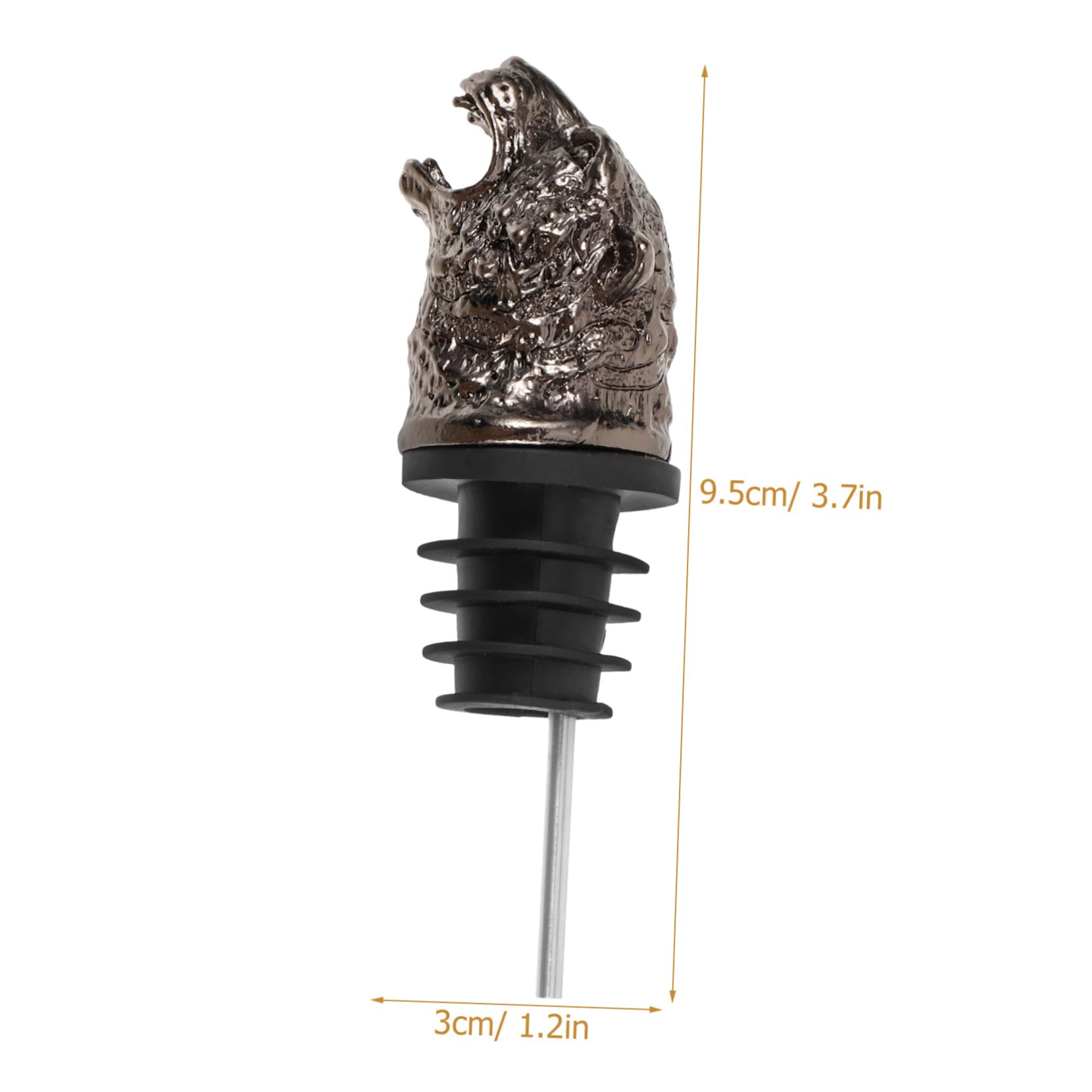 PRETYZOOM Tiger Head Wine Pourer Spout Animal Design for Liquor Bottles Lightweight Stylish Party Accessory Easy to Clean Operate for Entertaining