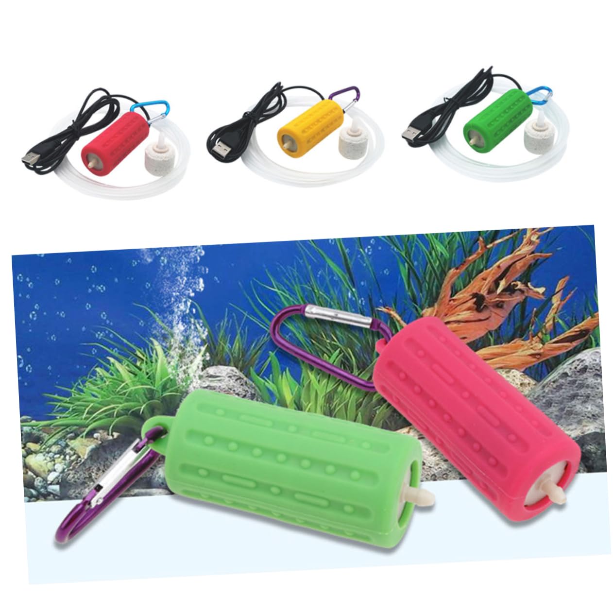 2 Uds De Estanque De Estanque De Agua De Oxígeno Hidropónico De Aire De Acuario De Agua De Pesca