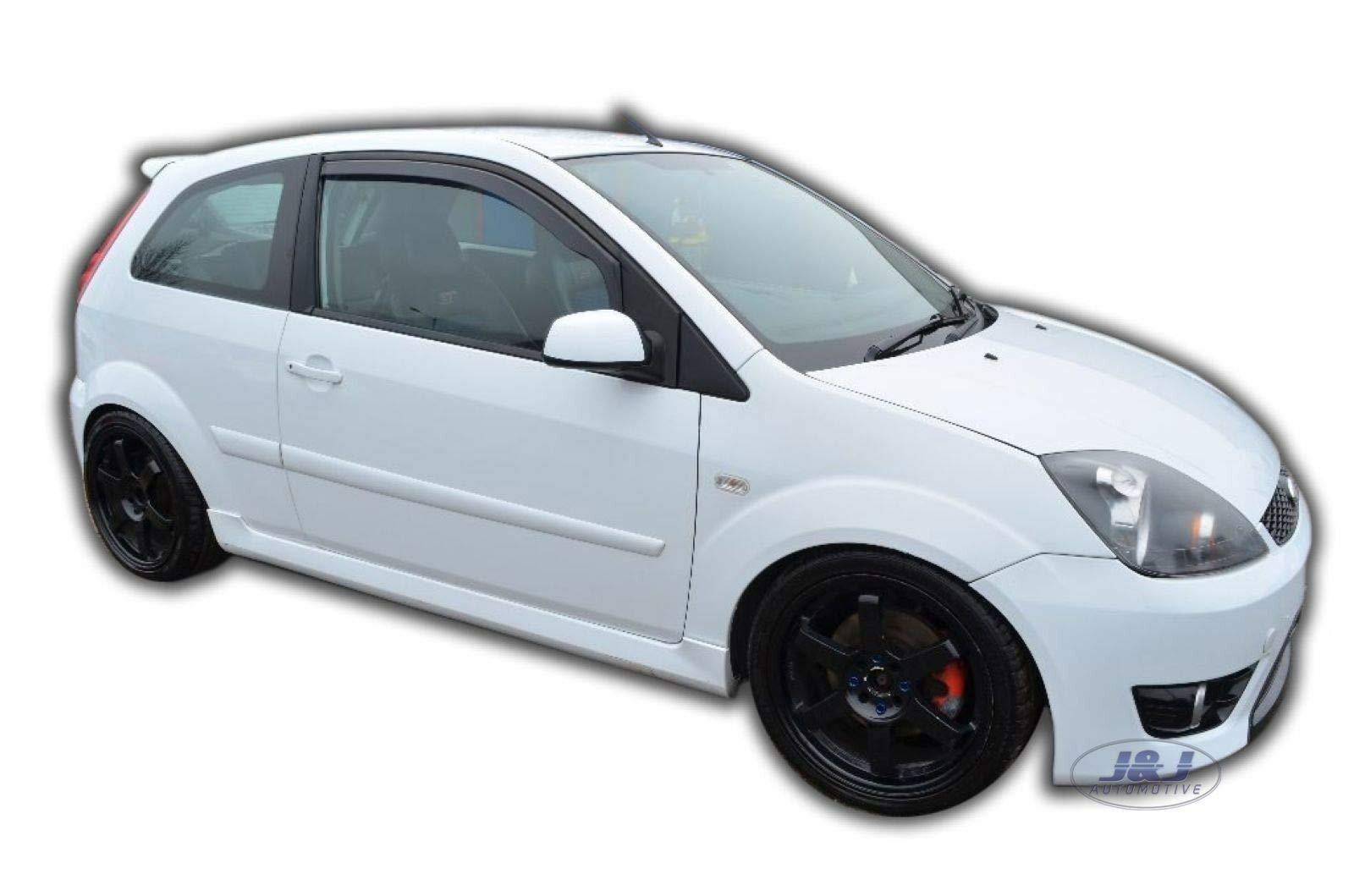 J&J AUTOMOTIVE Windabweiser passend für Ford Fiesta 3-Türer 2002-2008 2tlg, Heko Regenabweiser Vorne Getönt Dunkel Passform