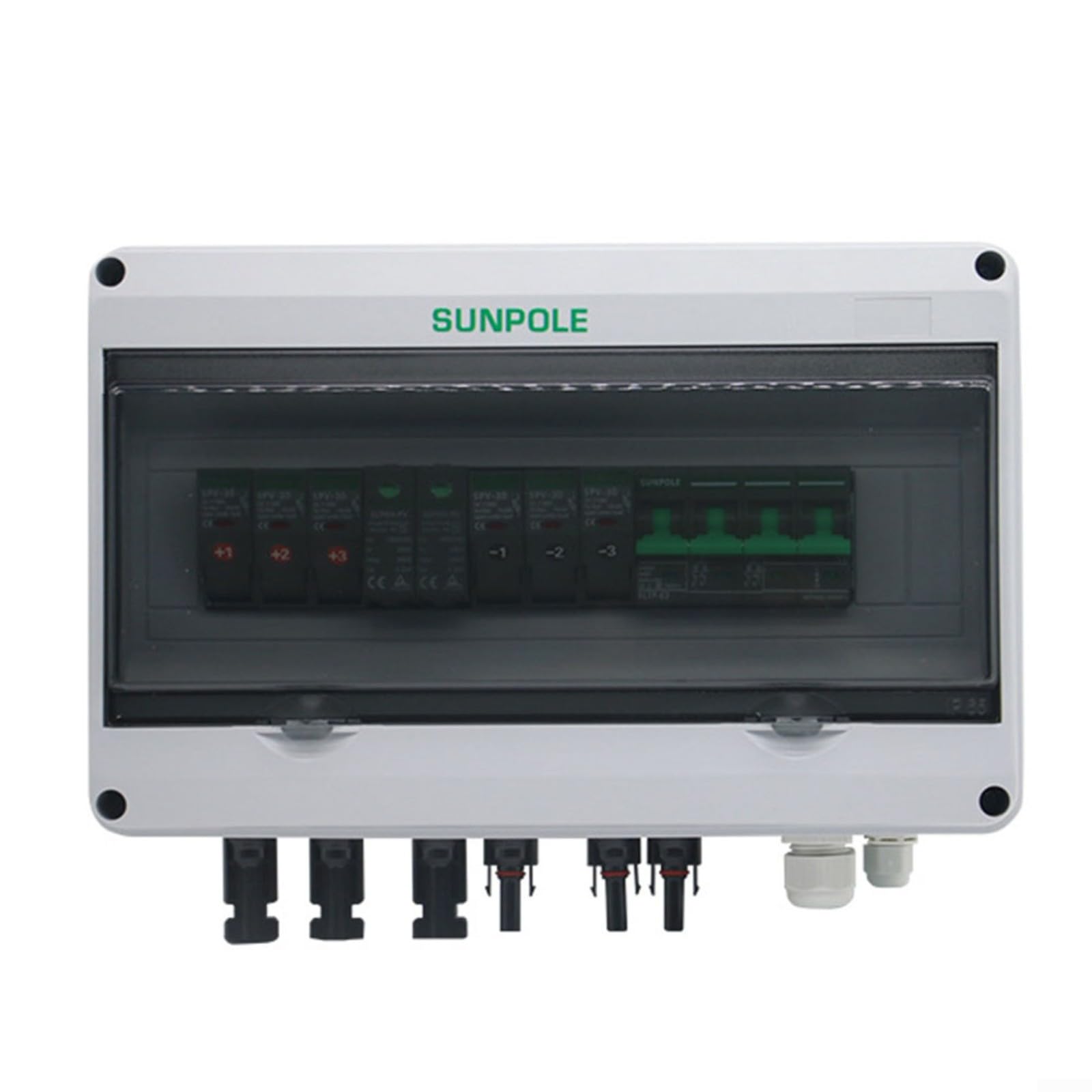 PV Combiner Box, 3 in 1 Out 1000V IP65 Impermeabile Protezione solare PV Rilevamento in tempo reale LQX-C DC Strings/Combiner Scatole per impianto fotovoltaico residenziale sul tetto