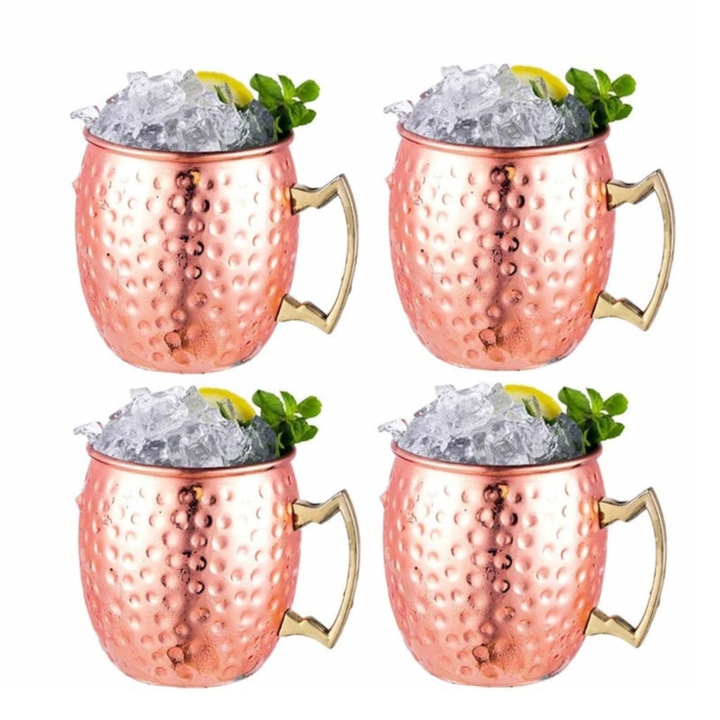 Taza de cerveza y café de acero inoxidable para bebidas frías set de 4
