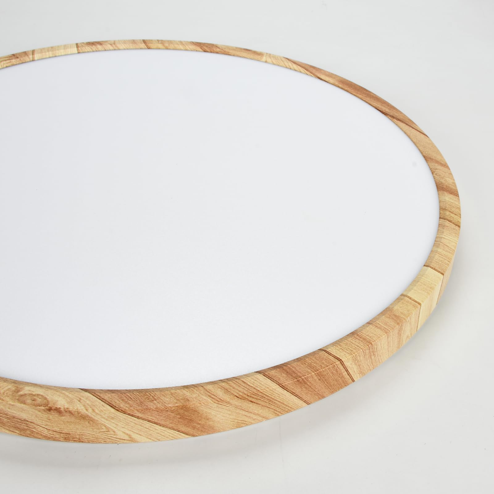 LVL LED-Deckenleuchte Holzmaserung, 40cm 32W Nordische Deckenleuchte Rund Flach für Wohnzimmer, Schlafzimmer, Küche, Büro, Flur