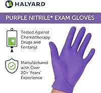 Vista 8 de HALYARD PURPLE NITRILE Gloves Powder Free Disposable Medical Exam Gloves