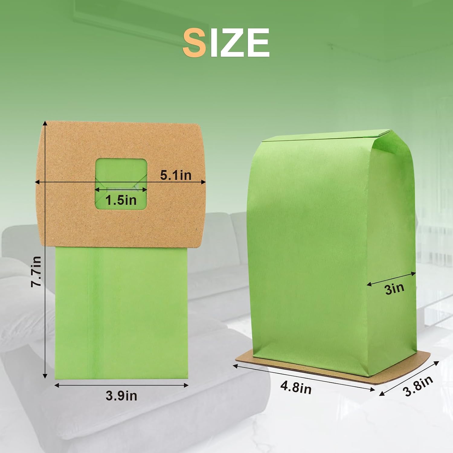 12 Pack PKBB12DW Type BB Compact Canister Vacuum Bags Replacement for Oreck XL Buster B Canister Vacuum bags BB180 BB280 BB850 BB870 BB900 BB1000 MV160 with 2 Motor Filter image 5