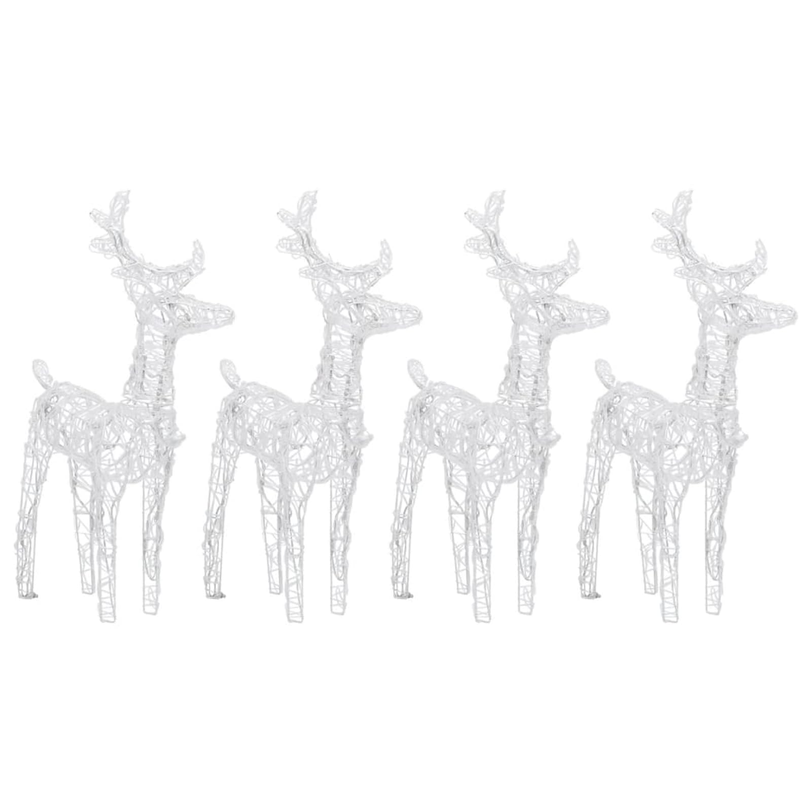 Gecheer LED-Rentiere 4 STK. Blau 160 LEDs Acryl, Weihnachtsdekoration für Weihnachtsmarkt Festliche Eventdekoration Garten Rasen Terrasse Vorgarten Fassade3154258