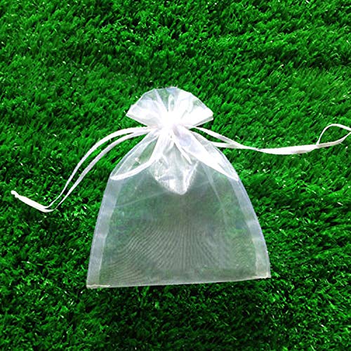 100PCS White Organza Bags, 3 x 4 inches Organza Jewelry Bags for Small Presents Jewelry Earrings Candy Treat Wedding Party Favors Mesh Pouch4