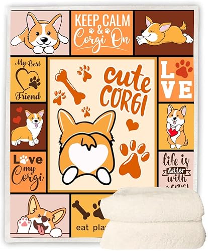 Miniatura 5 de Regalos de Corgi para los amantes de Corgi, manta de dibujos animados de perro Corgi, regalo para niños, niñas, adultos, amantes de Corgi, linda
