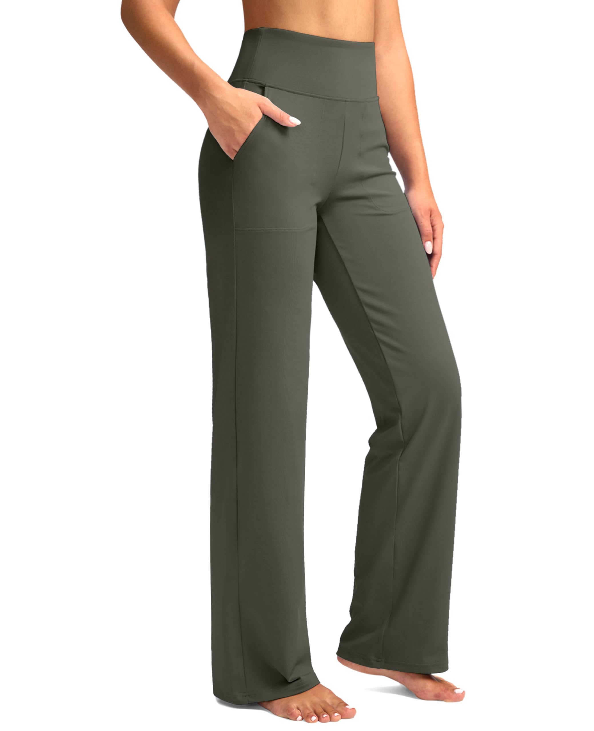G Gradual Women's Yoga Pants wiht Pockets High Waist Stretch Loose Casual Lounge Sweatpants Petite/Regular/Tall