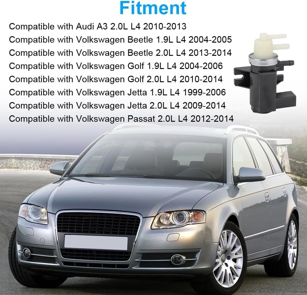 Turbo Vanne magnétique de rechange pour A3 A4 TT Alhambra I 7V8 7V9 Fabia II 542 Golf BV Hatchback 1K1 Accessoires de voiture Pièce # 1K0906627A 1J0906627B