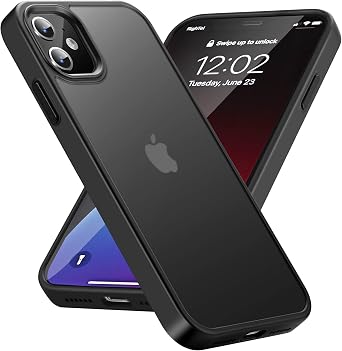 Yriklso for iPhone 11 Phone Case, Shockproof for iPhone 11 Case, Military Grade Drop Protection, Protective Hard Back Slim Translucent Case for iPhone 11 6.1, Frosted Black