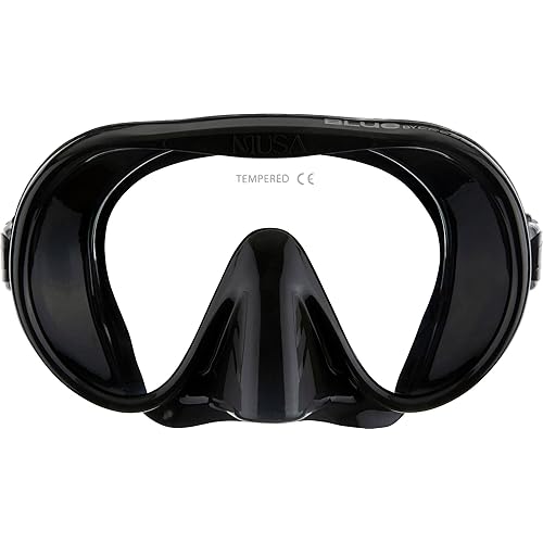 Cressi Adult Frameless Diving Mask - Wide View Mono Lens - Low Internal Volume - Pure Soft Silicone - Musa: Designed in Italy