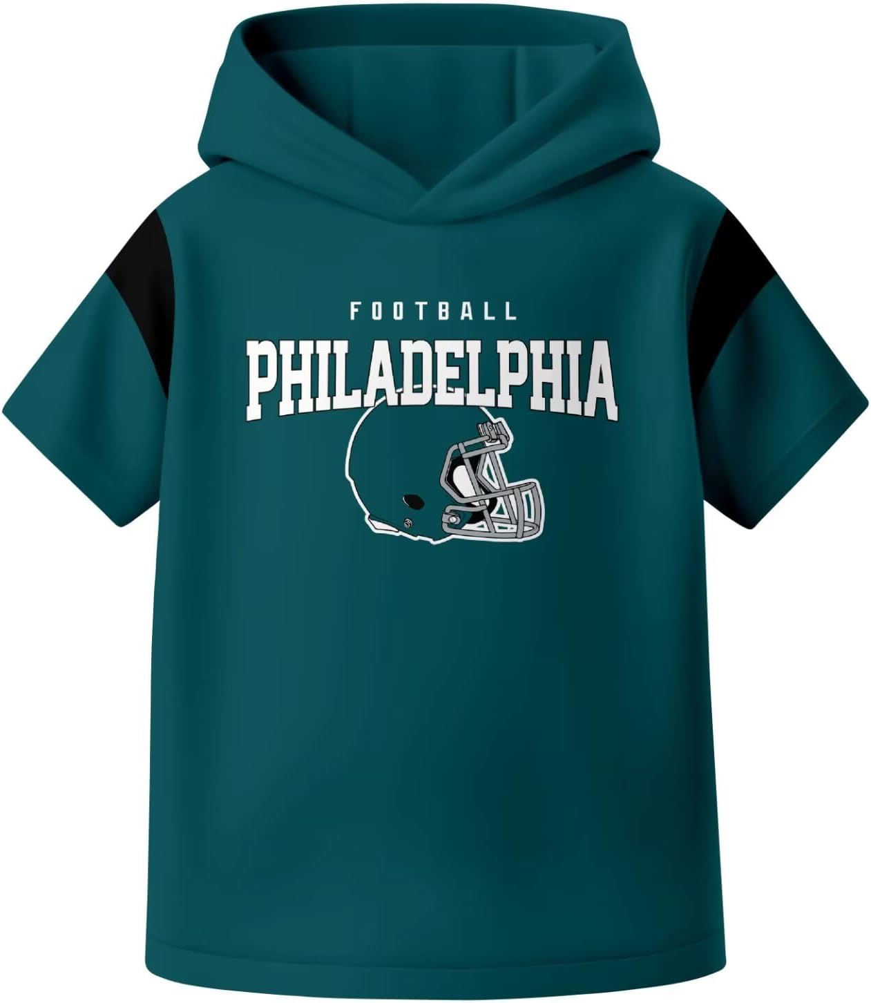 KREDE T Shirt Hooded for Kids Boys Child Hooded Short Sleeve Custom Name and Number Gifts Philadelphia image 2 of 3 B0FMNFGY2C