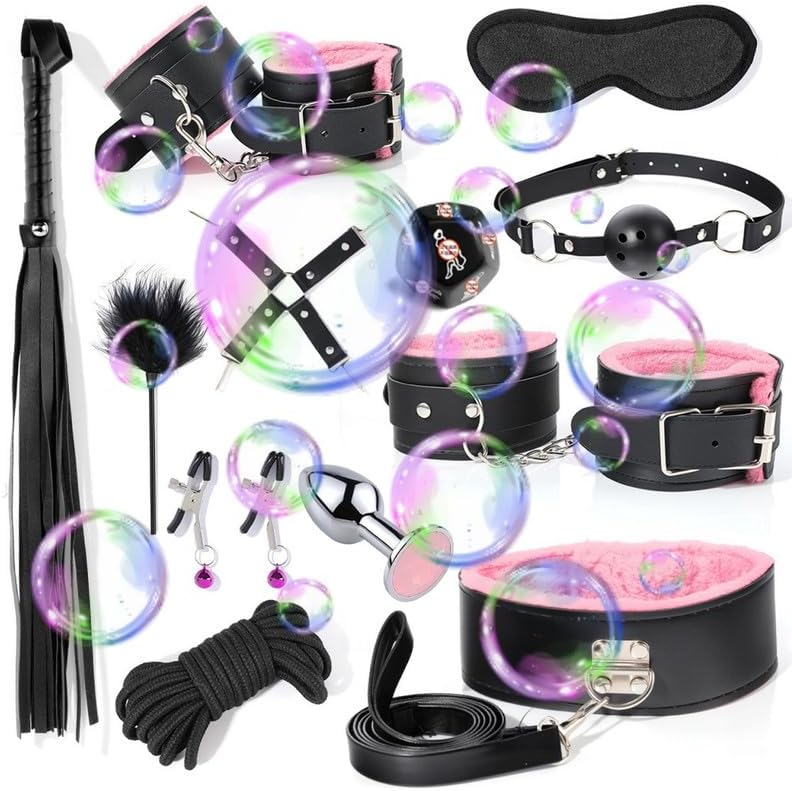 Smooth Leather Outdoor Fitness Yoga Exercise Set of 12, Feather Stick+Nylon Rope+Sleep Eye Mask, Couple Gift - D-1