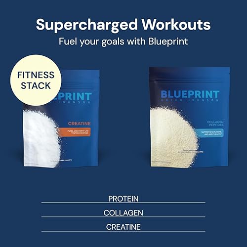 Miniatura 7 de Blueprint Bryan Johnson Polvo de péptidos de colágeno hidrolizados  Colágeno tipo I, II y III para mujeres y hombres  Suplemento proteico sin sabor