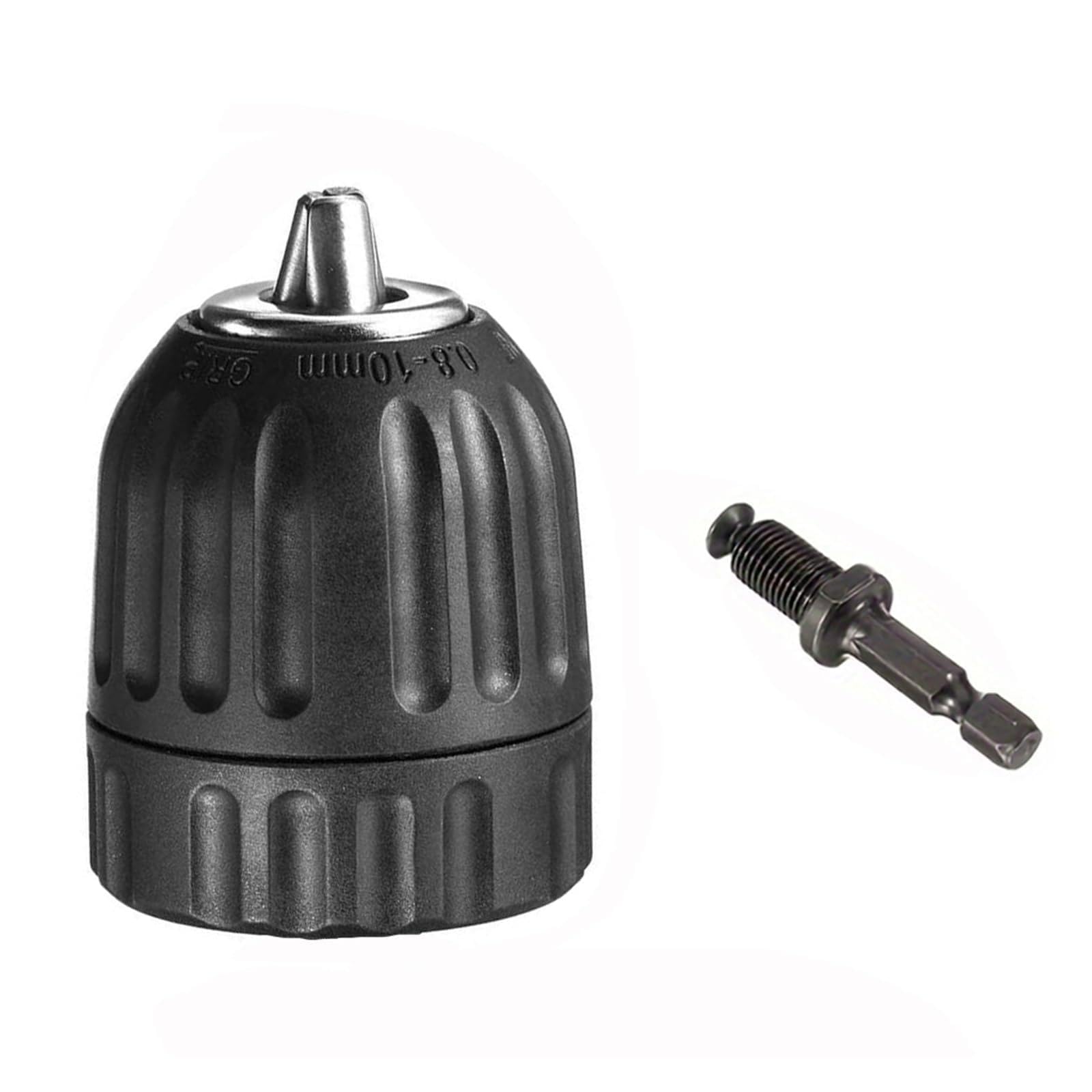 Weijiahuidf Chuck And Hex Shank Keyless Drill Chuck 0.8-10Mm 3/8-24Unf, Hex Shank/Sds-Plus/Square