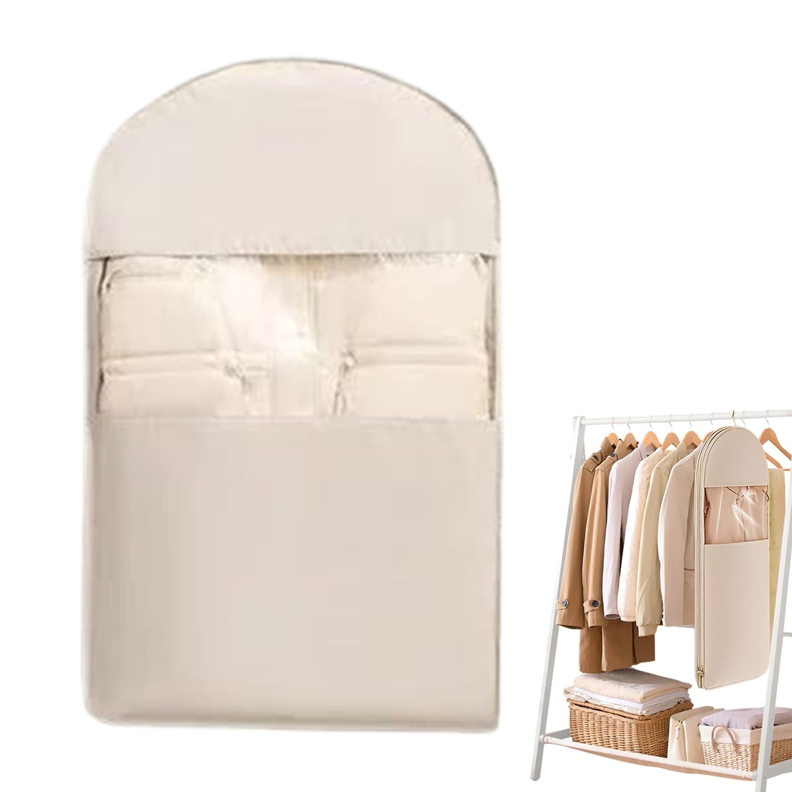 Sac de rangement de vêtements anti-poussière d'auto-compression haut de gamme