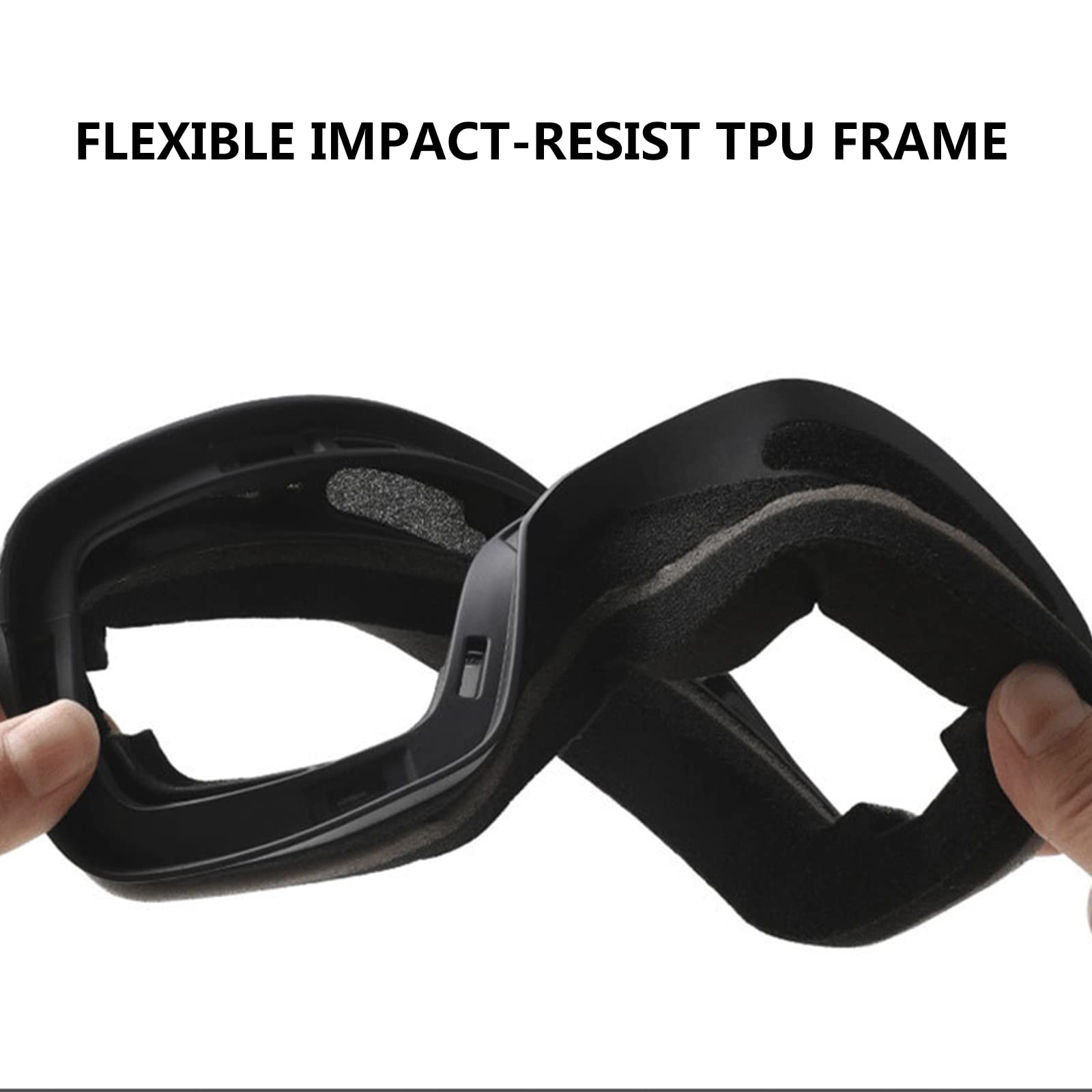 Lunettes de Ski OTG, Masque de Ski 100% Protection UV400 Anti-buée, Protection Lunettes Lens pour Hommes & Femme pour Cyclisme Snowboard Randonnée, Compatible avec Casque