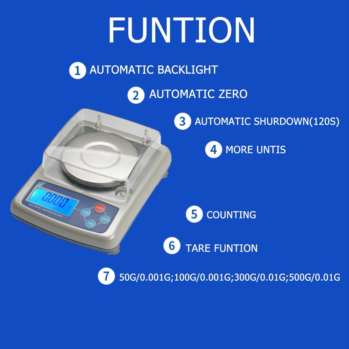 Báscula electrónica Digital para análisis de Densidad, balanza de precisión de 0,001 g para báscula de joyería de Laboratorio (300 g/0,01 g)