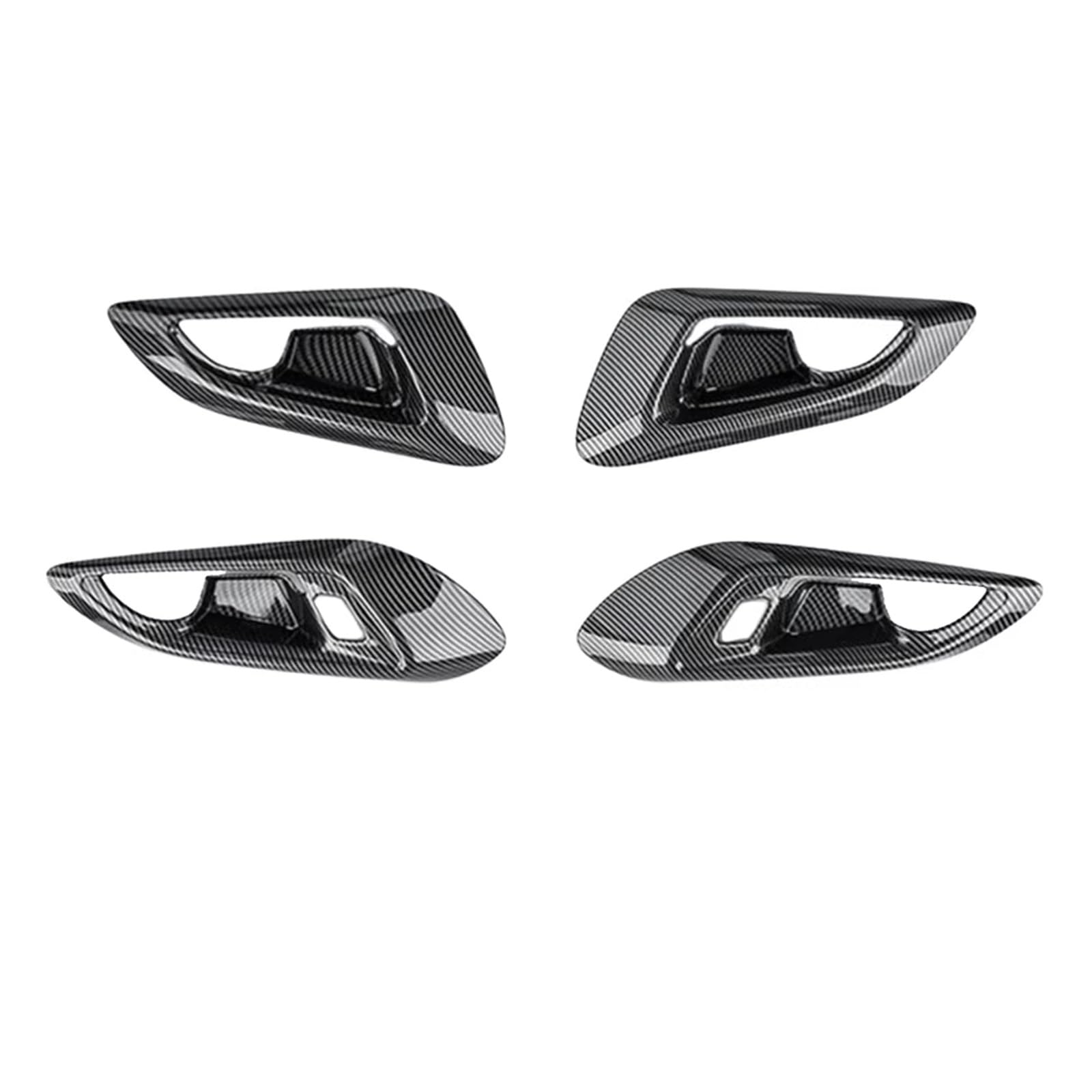 Beizhengbhd One Color Pull Handle Inner Trim For For Trax 2023 2024 4Pcs Car Door Handle Bowl Panel Cover Trims Lhd Carbon Fiber Abs