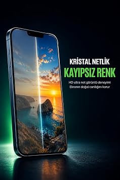 iPhone Uyumlu Temperli Cam Ekran Koruyucu Tam Kaplayan Kolay Uygulama Aparatlı Seti Kiti Kırılmaz, 17 PRO MAX