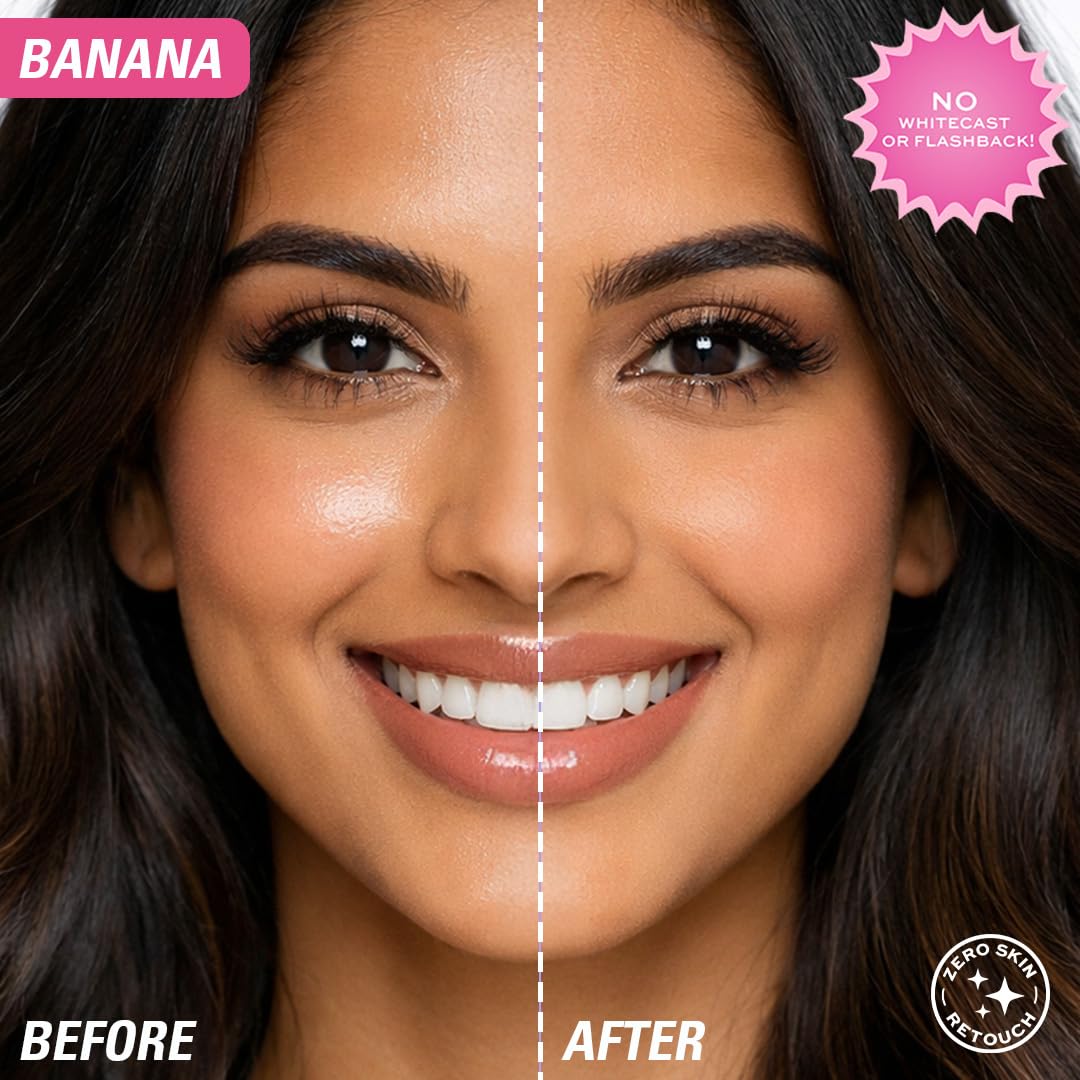 Makeup Revolution Loose Baking Powder Banana | Brightening Yellow Setting Powder for Indian Skin | Long-Lasting Oil-Free Matte Finish | Crease-Free & Flashback-Free Formula | 10g 4