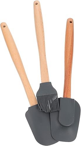 Miniatura 2 de Juego de 3 piezas para hornear, espátulas de silicona, suministros para hornear, espátulas para uso en cocina, espátulas para hornear, espátulas