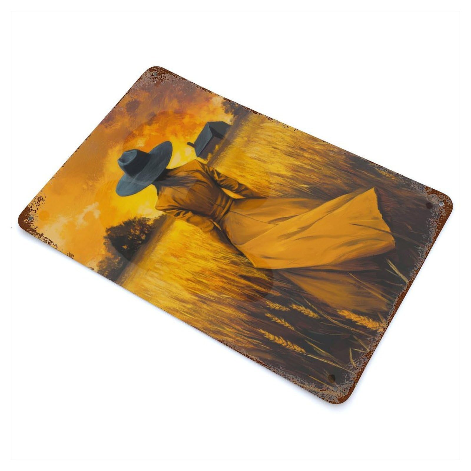 The Dreamer of The Fields 11.8"x7.9" Decorative Tin Sign, Retro Wall Decor for Garage, Bar And Workshop Decor