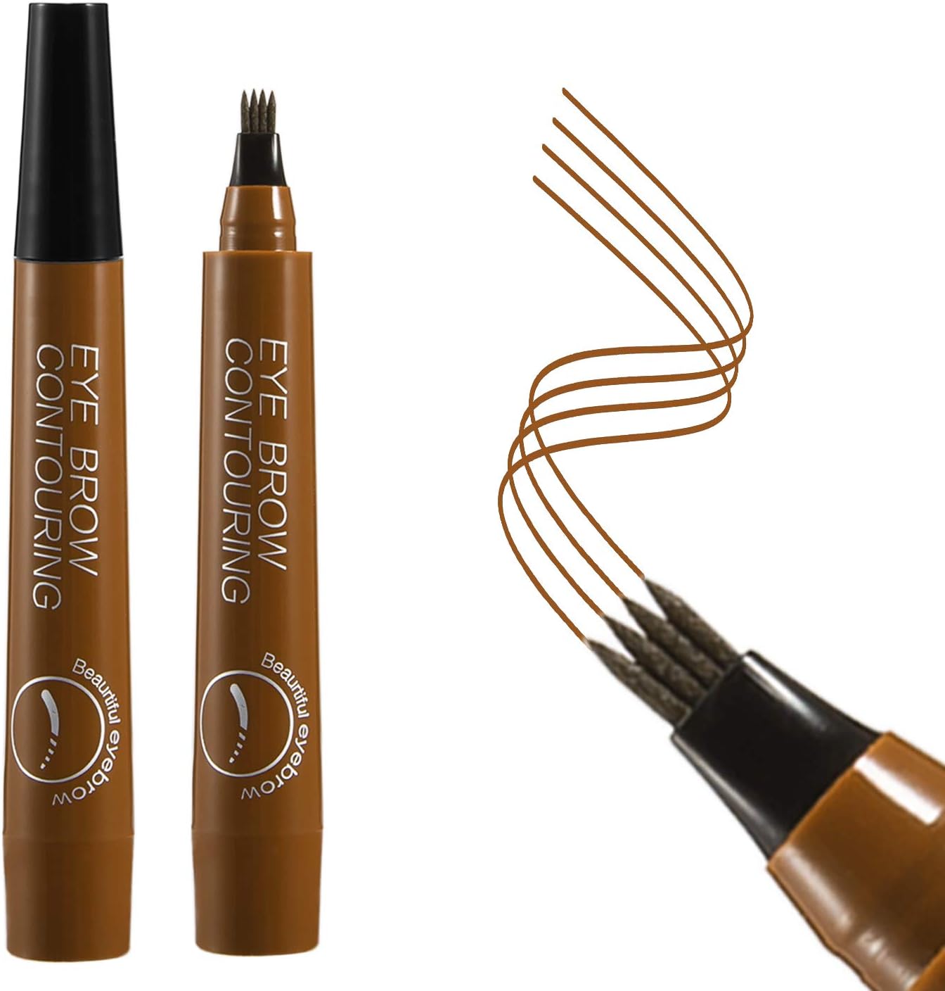 Liquid Eyebrow Pen, Waterproof Microblading Eyebrow Pencil with a Micro-Fork Tip Applicator, Creates Natural Looking Brows Effortlessly