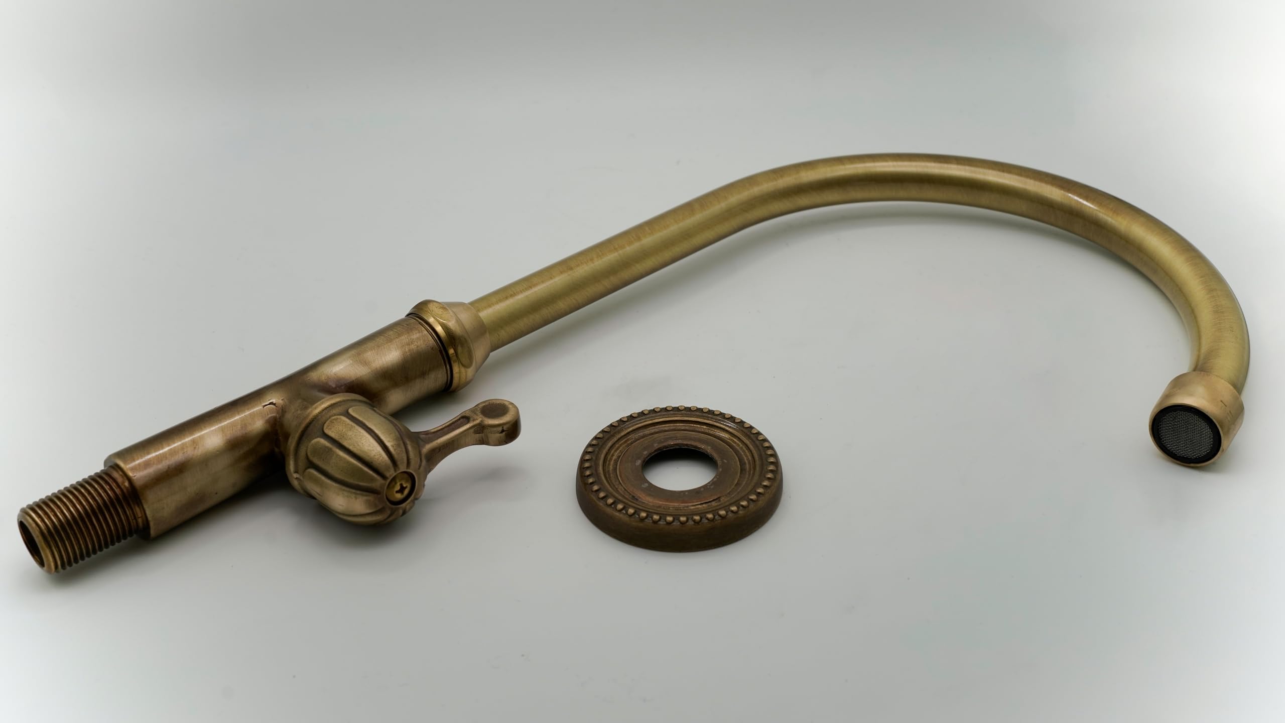 L'ARTISTICA F.LLI PERINCIOLI | Rubinetto Monoforo Bocca Alta Bronzato | A colonna, a tubo, in ottone monoforo con canna alta per interno ed esterno, 365x185mm