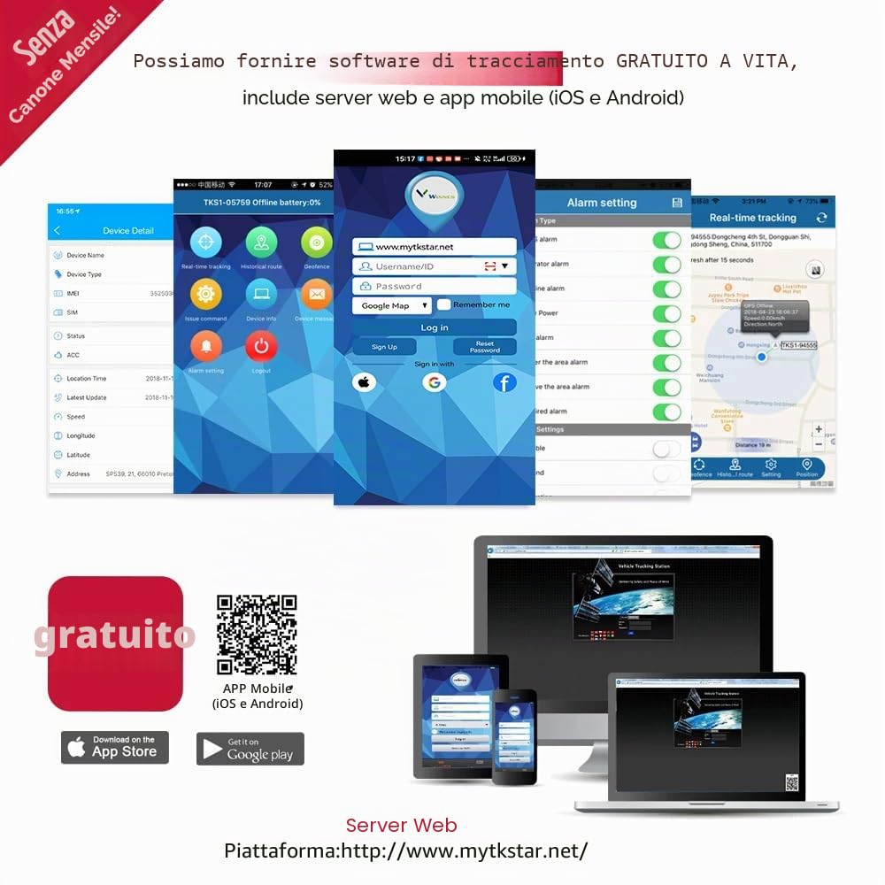 4G Localizzatore GPS Tracker per Auto 20000mAh Impermeabile Nascosto 4G GPS APP Senza Abonamento con Funzioni di Allarme Antifurto Tracciamento Globale in Tempo Reale per Auto,Camion,Altri Veicoli