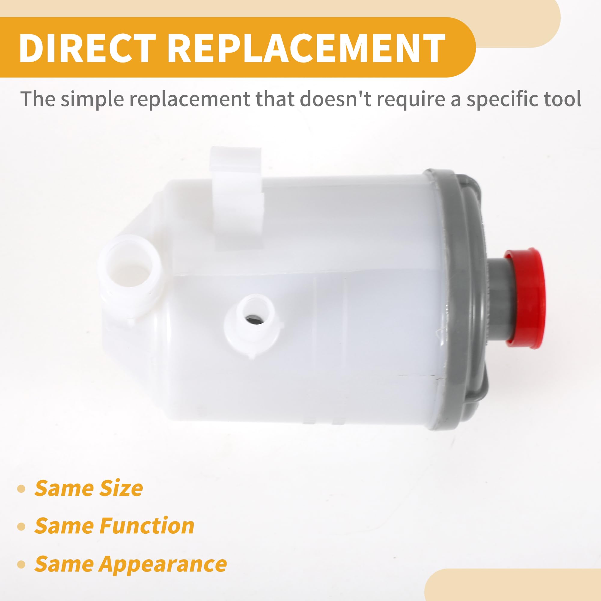 Depósito de Dirección Asistida - Tanque de Dirección Asistida para Automóvil - para HONDA CR-V 2007-2011 Plástico Blanco - 1 Pc