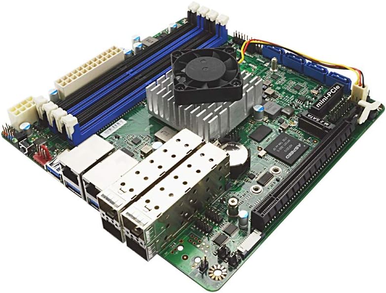 Jetway NF699-C3758 Intel Atom 8-Core Mini-ITX Motherboard w/Dual Intel GbE, 4X 10GbE SFP+ Ports