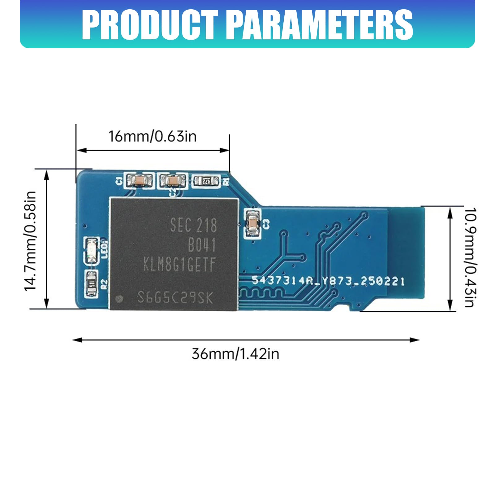 Supporto Adattatore da EMMC a Scheda Memoria Adattatore sostitutivo Chip BGA153 BGA169 per Soluzione archiviazione Scheda Sviluppo modulo Memoria per Recupero Dati