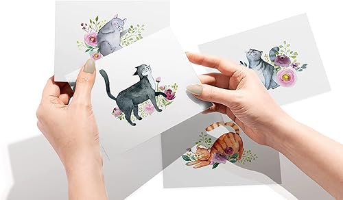 Miniatura 2 de Twigs Papel  Tarjetas de felicitación de gatos surtidos  Tarjetas de papelería con sobres, tarjeta de agradecimiento, tarjetas de notas en blanco,