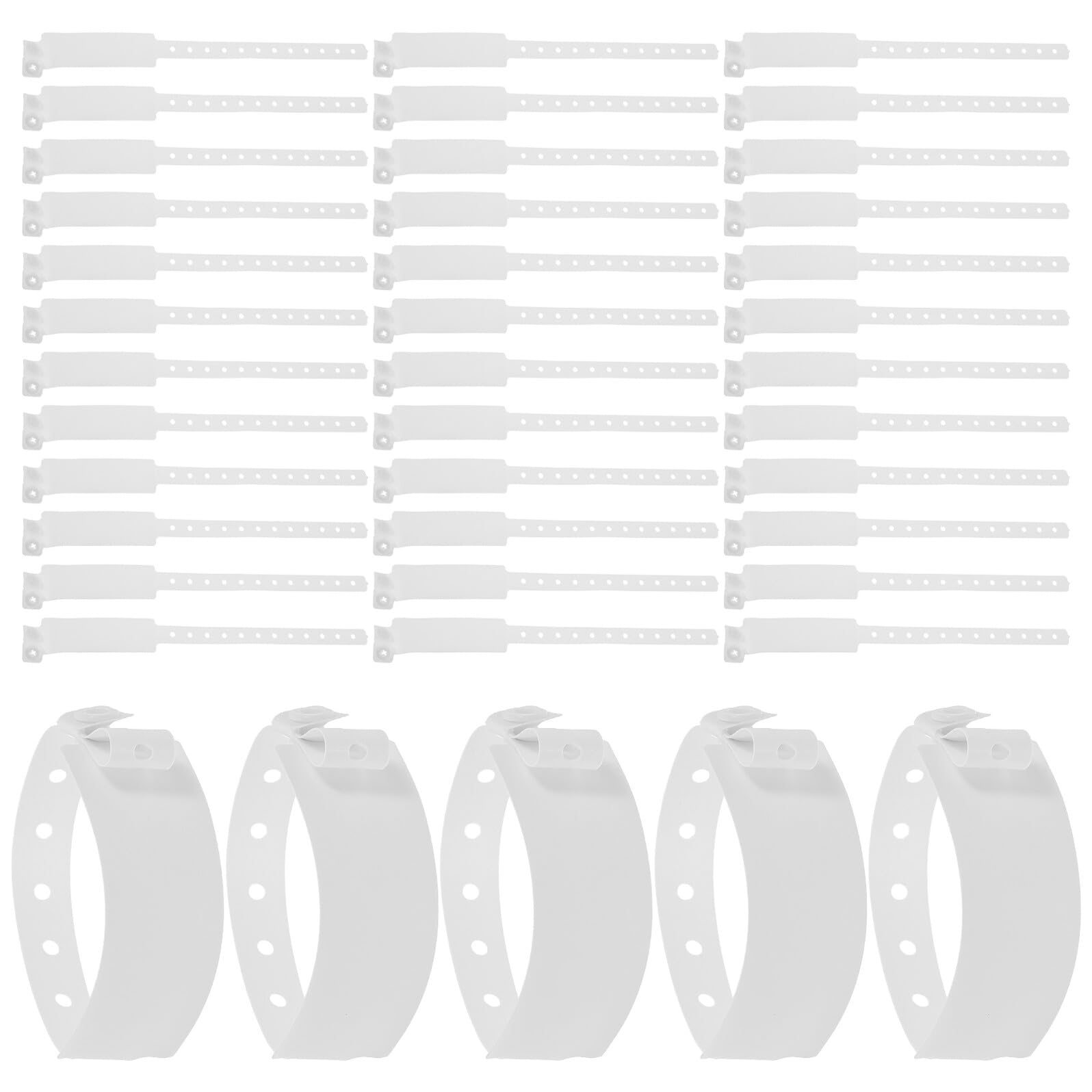 200 Pièces Bracelets Identification Médicale Jetables Étanches Résistants Déchirure avec Espace Écriture pour Patients Adultes Hôpital