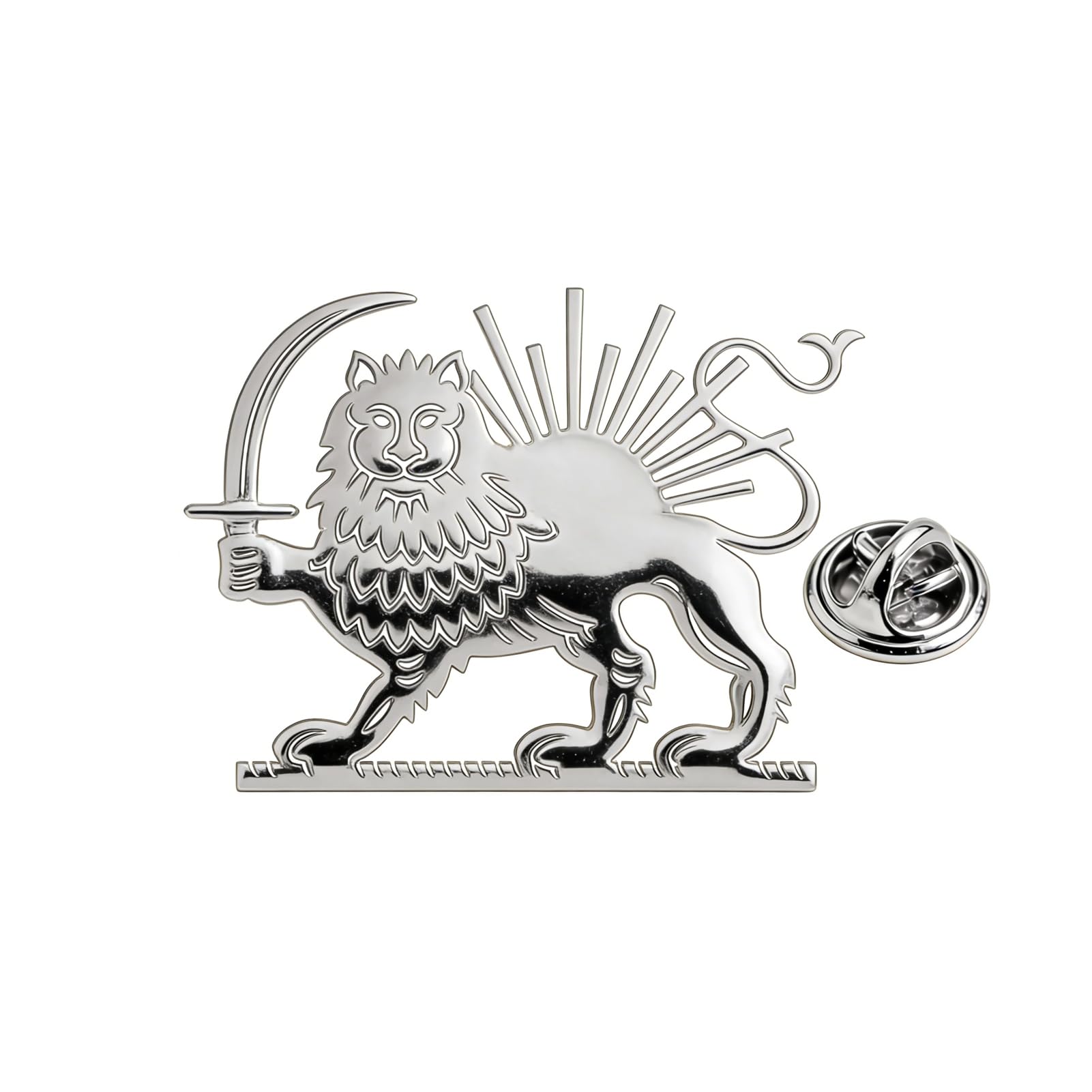Amaxer Persia - Broche esmaltado con diseño de león y sol de Irán, pin de solapa de bandera persa iraní antigua, joyería, mochila, insignia, bolsa, accesorios de decoración — view 4