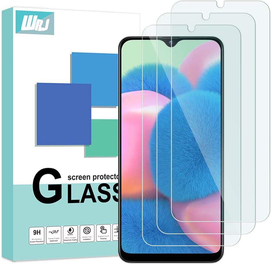 [3-Pack] WRJ for Samsung Galaxy A50S/A30S Screen protector, HD Clear Protector [Anti-Scratch] [Anti-Fingerprint] [No-Bubble] [Case-Friendly], 9H Hardness Tempered Glass Screen Film for Samsung Galaxy A50S/A30S