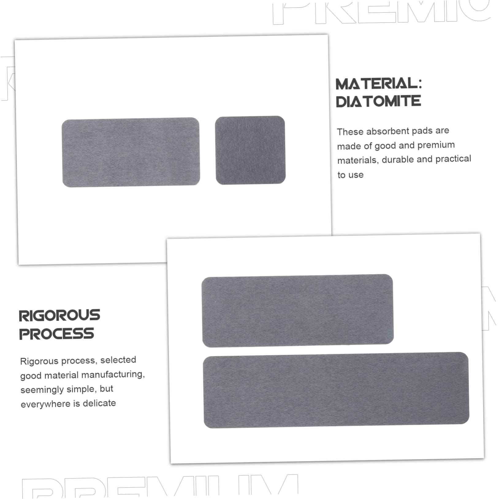 Posavasos Absorbentes de Diatomita 4 Piezas, Esterilla Absorbente de Agua Práctica y Delicada para Bares y Hoteles, Textura Excelente y Secado Rápido