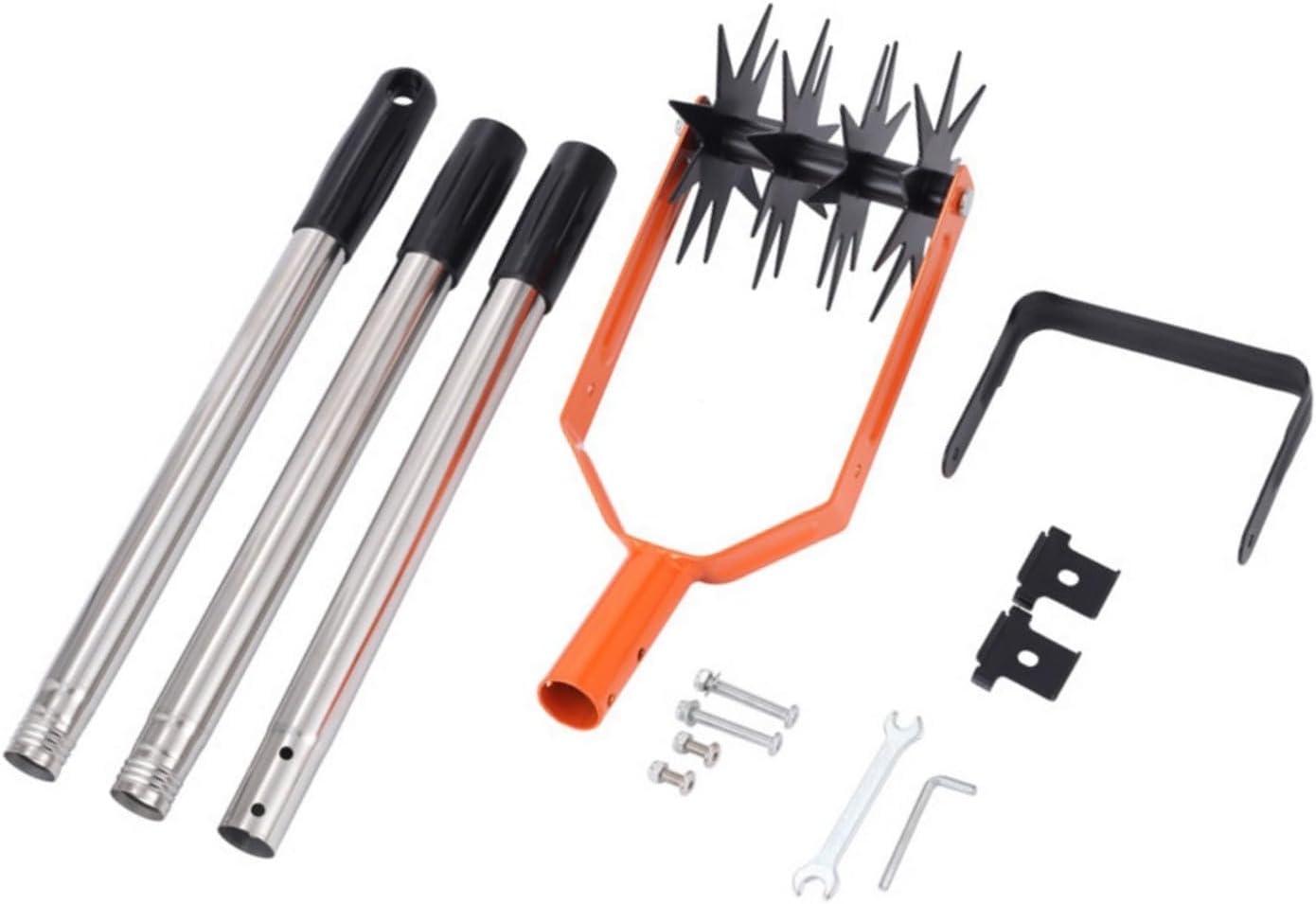 Standing Position Soil Cultivator Tool with Rotating Cutter and Adjustable Handle for Comfortable Gardening Hand Tiller for Gardening